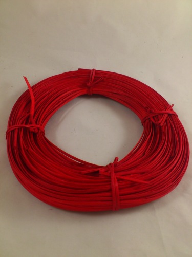 Rotin moelle plat 5 mm. 200 gr. rouge